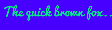 Image with Font Color 00EA8D and Background Color 4700FF